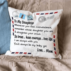 Mum To Daughter - Straighten Your Crown - Pillow Case for Daughter🌙